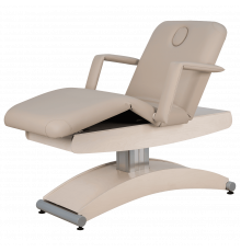 Косметологическая кушетка Аврора, светлый каркас, 3 мотора