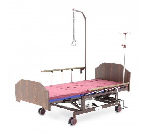 Кровать механическая Е-45А (ММ-5124Н-10) с боковым переворачиванием, туалетным устройством и функцией «кардиокресло»