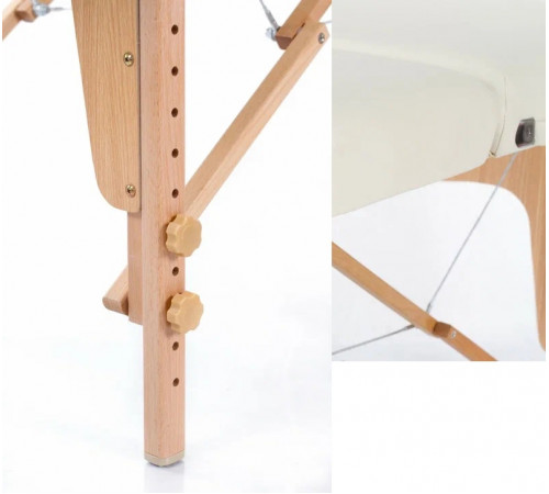 Массажный складной стол Premium 4 крем