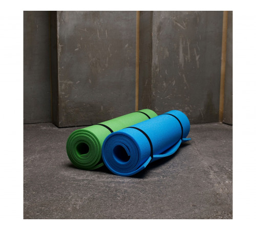 Коврик гимнастический рулонный однотонный 180*60*1 см СИНИЙ