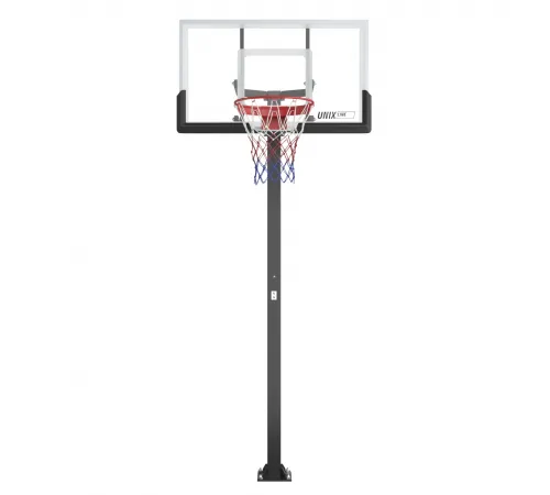 Баскетбольная стойка стационарная UNIX Line B-Stand-TG 54"x32" R45 H230-305 см