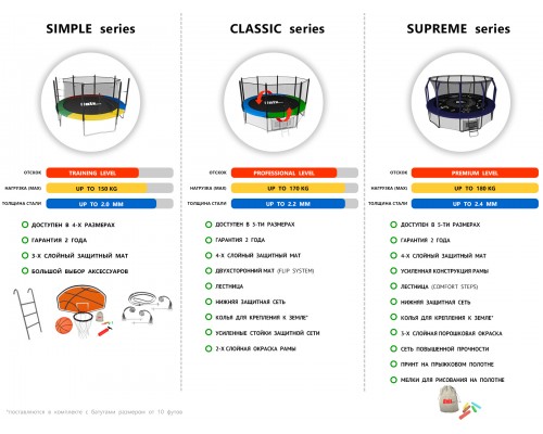 Батут UNIX Line SUPREME GAME 8 ft