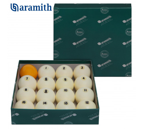 Шары Aramith Premier Pyramid Ø60,3 мм Желтый биток