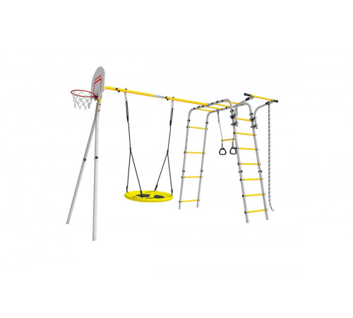 Детский спортивный комплекс для дачи ROMANA Акробат - 2 (желтый/серый)