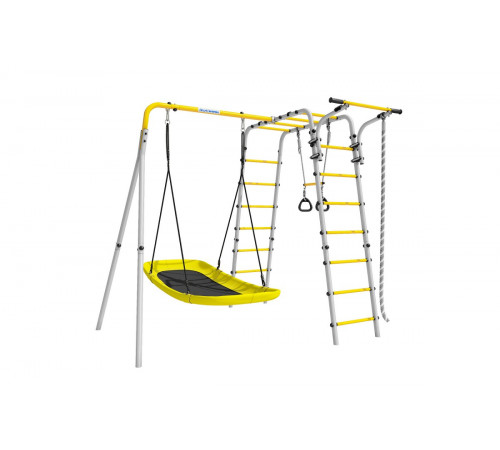 Детский спортивный комплекс для дачи ROMANA Веселая лужайка - 2 (желтый/серый)