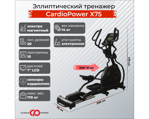 Эллиптический тренажер CardioPower X75