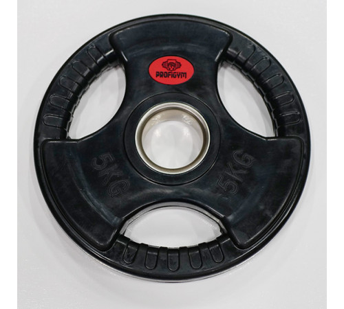 Диск треххватовый черный 5 кг, 51 мм
