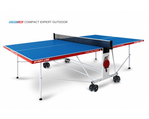 Всепогодный складной теннисный стол Compact Expert Outdoor 6 blue для улицы и помещений