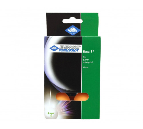 Мячики для н/тенниса DONIC ELITE 1, 6 штук, оранжевый