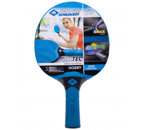 Ракетка для настольного тенниса Alltec Hobby, всепогодная, синий/черный
