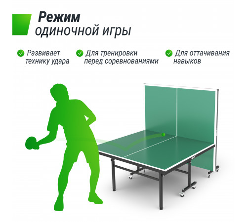 Теннисный стол UNIX Line Indoor 15 mm MDF (Green)